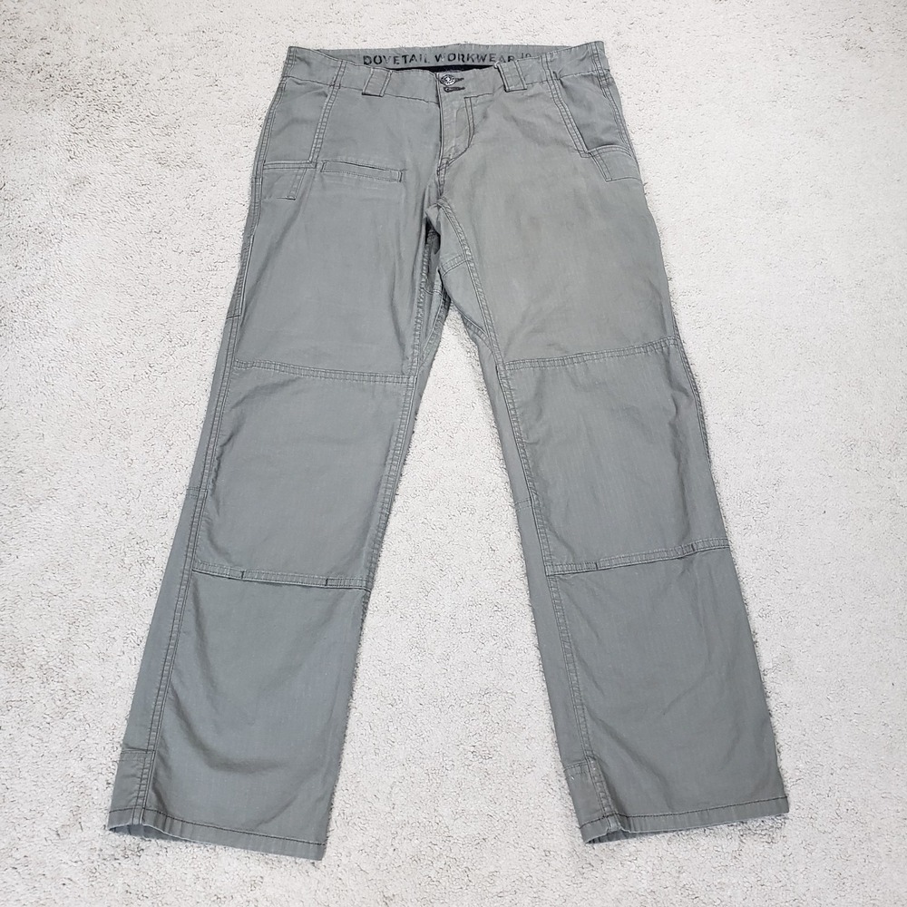 Dovetail Workwear Womens Pants Sz 10/30 Green Double Knee Ripstop Day Construct